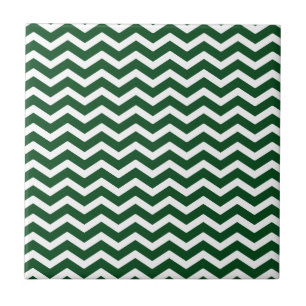 Azulejo Modelo blanco verde oscuro de Chevron