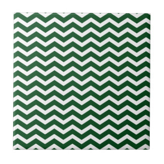 Azulejo Modelo blanco verde oscuro de Chevron