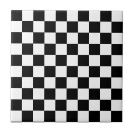 Azulejo Modelo clásico del blanco del negro del tablero de
