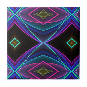 Azulejo Modelo coloreado fluorescente de neón enrrollado