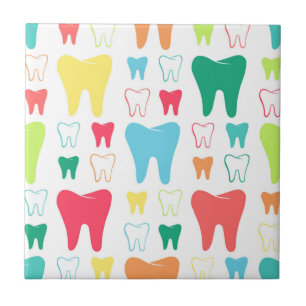 Azulejo Modelo colorido de los dientes