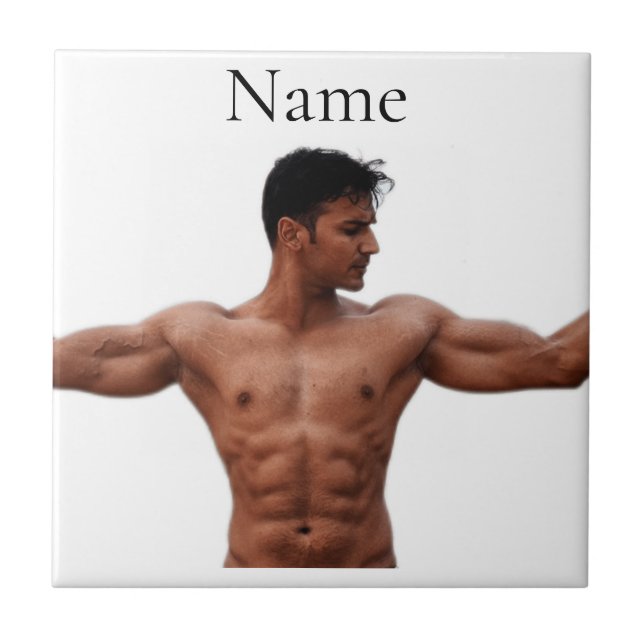 Azulejo Modelo de fitness masculino Thunder_Cove (Frente)