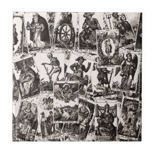 Azulejo Modelo de las cartas de tarot
