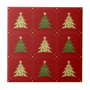 Azulejo Modelo de los árboles de navidad