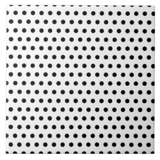 Azulejo Modelo de lunar blanco y negro. Manchado