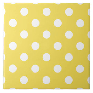 Azulejo Modelo de lunares amarillo