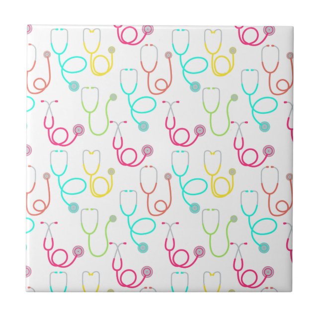 Azulejo Modelo de neón del estetoscopio (Frente)