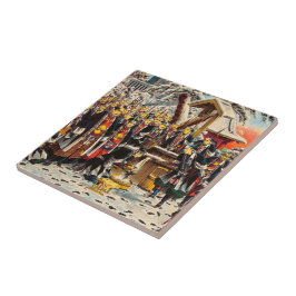 Azulejo Modelo de pintura histórico clásico de Japón