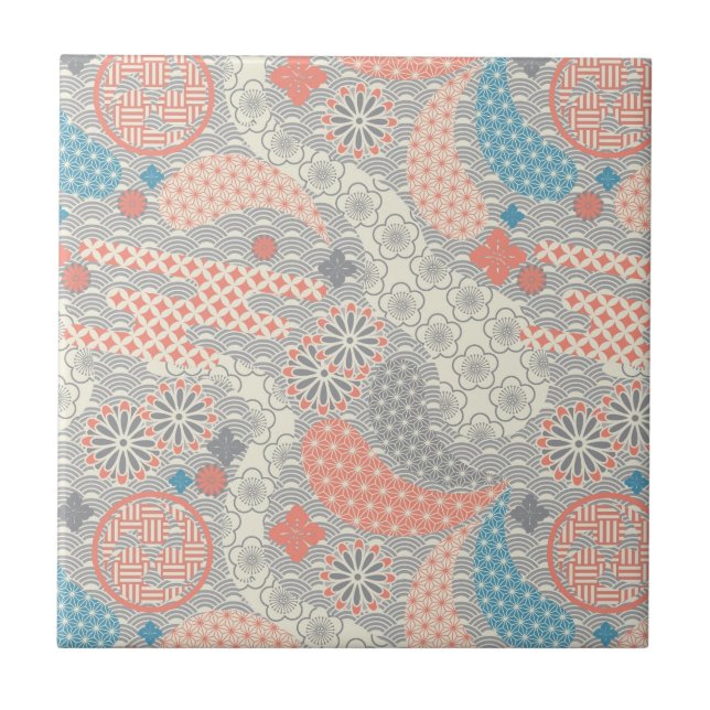 Azulejo Modelo del estilo japonés. Ejemplo (Frente)