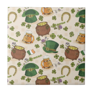 Azulejo Modelo del icono de Irlanda del vintage