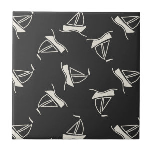 Azulejo Modelo del velero del Doodle