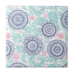 Azulejo Modelo étnico de Paisley