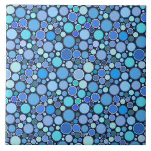 Azulejo Modelo fresco azul de las burbujas