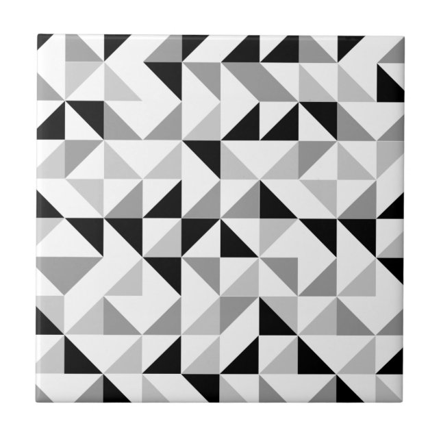 Azulejo Modelo geométrico de los triángulos (Frente)