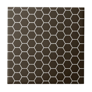 Azulejo Modelo geométrico marrón del hexágono