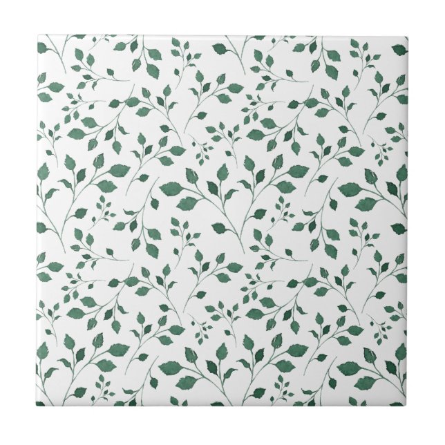 Azulejo Modelo inconsútil floral dispersado de la acuarela (Frente)