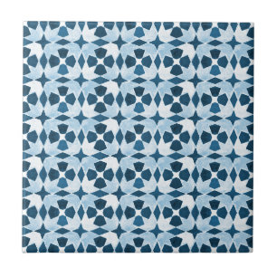 Azulejo Modelo marroquí azul de la simetría