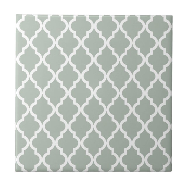 Azulejo Modelo marroquí: Verde neutral (Frente)
