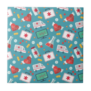 Azulejo Modelo médico del icono