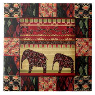 Azulejo Modelo nacional étnico del este. Remiendo.