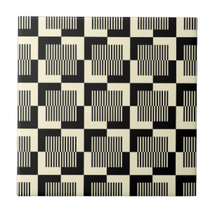 Azulejo Modelo negro y del moreno retro