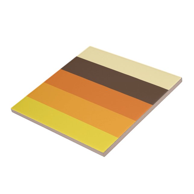 Azulejo modelo rayado retro del color 70s (Lado)