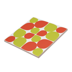 Azulejo Modelo retro abstracto floral