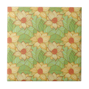Azulejo Modelo retro de la magnolia