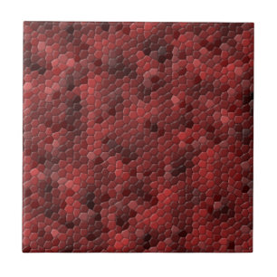 Azulejo Modelo rojo del piel de serpiente