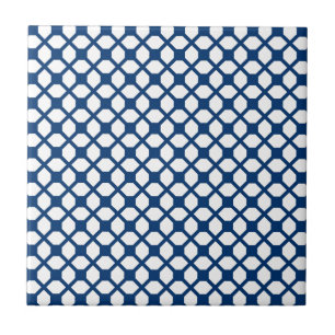 Azulejo Modelo simplemente azul de Quatrefoil - azul y