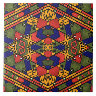 Azulejo Modelo tradicional de la textura del ethno