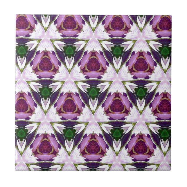 Azulejo Modelo verde magenta de la moda de Borgoña (Frente)