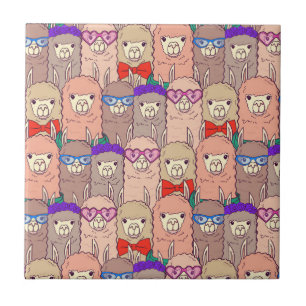 Azulejo Modelo vestido de moda de la llama