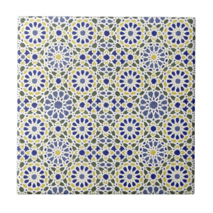 Azulejo Modelos geométricos en amarillo y azul