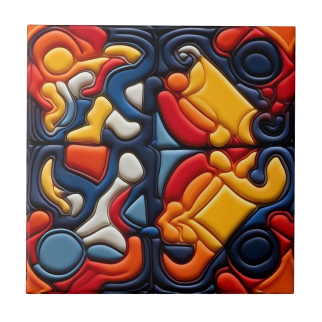 Azulejo Modern Art Ceramic Tile (Frente)