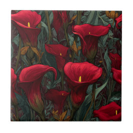 Azulejo Modern Decorative Calle Lilies Tiles For Kitchen