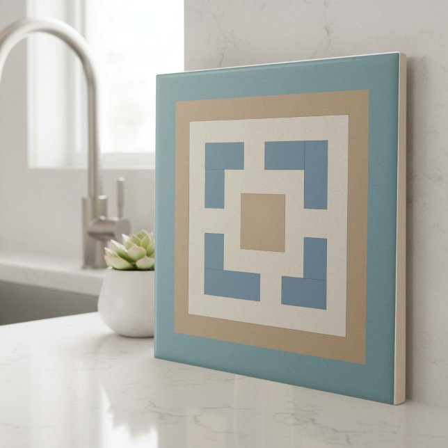 Azulejo Modern Geometric Abstract Pat#11 Teal ID1192 (Subido por el creador)