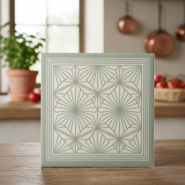 Azulejo Modern Geometric Abstract Pat#22 Green ID1192 (Subido por el creador)
