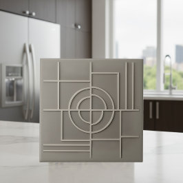 Azulejo Modern Geometric Abstract Pat#29 Warm Gray ID1192