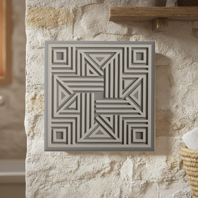 Azulejo Modern Geometric Abstract Pat#30 Warm Gray ID1192 (Subido por el creador)