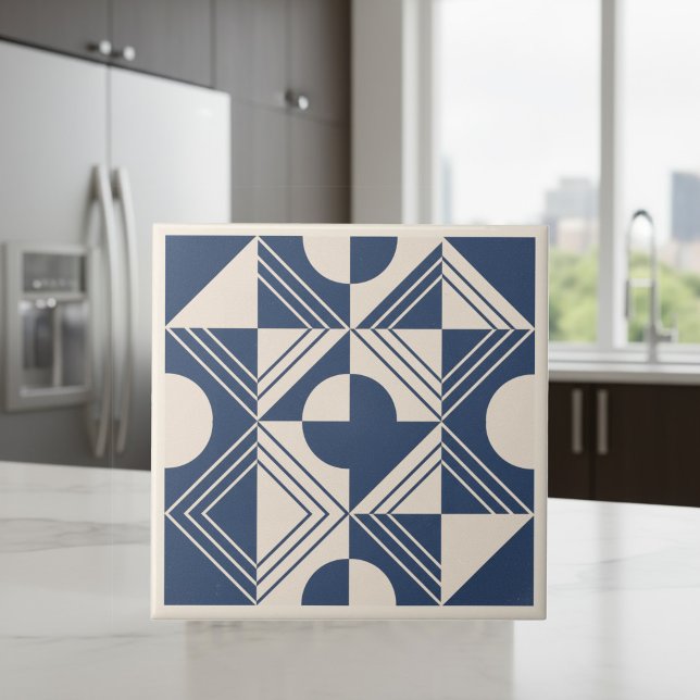 Azulejo Modern Geometric Abstract Pat#5 Navy ID1192 (Subido por el creador)