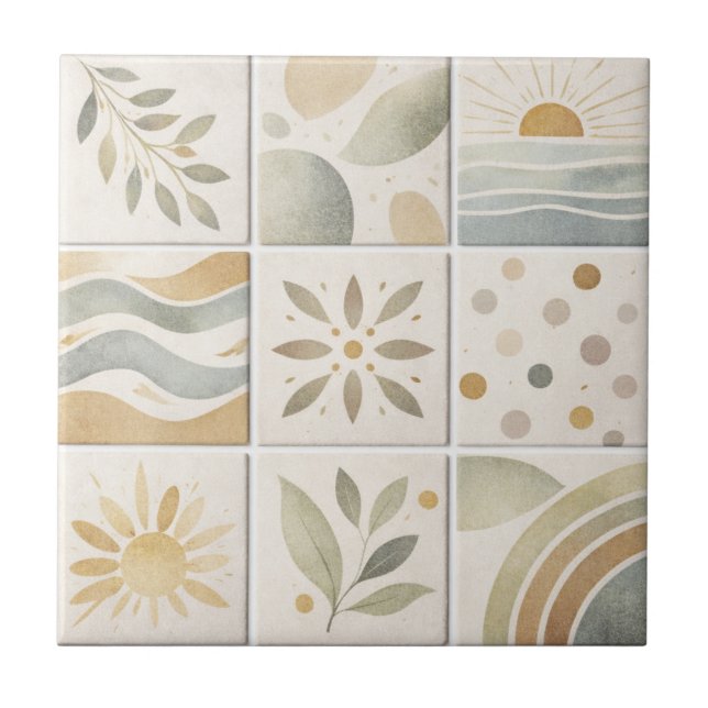 Azulejo Modern Handcrafted Ceramic Tile – Artisanat Modern (Frente)