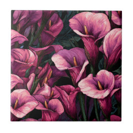 Azulejo Modern Japanese Calle Lilies Tiles