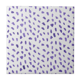 Azulejo Modern Purple Dots Fun Spots Ceramic Tile