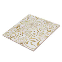 Modern White Gold Marble Abstract