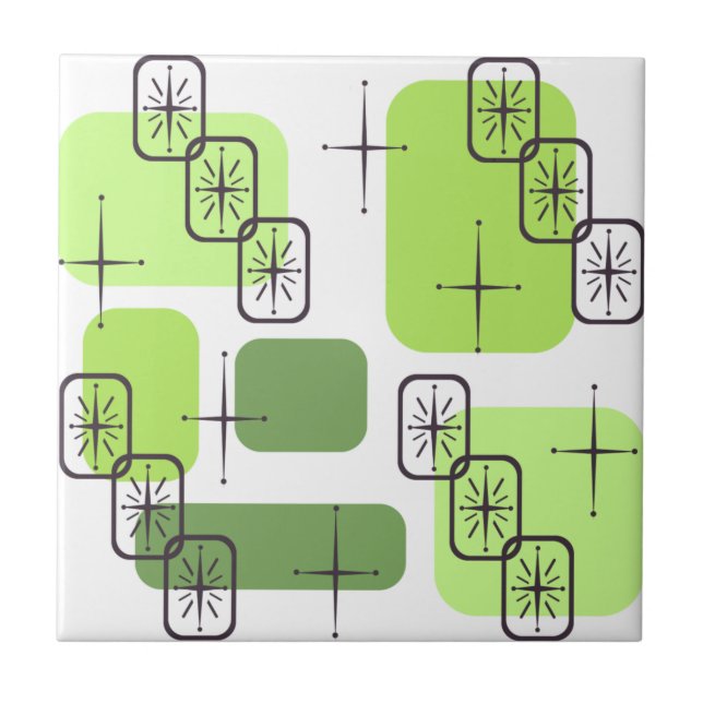 Azulejo Moderna Chartreuse de Mid Century Green (Frente)