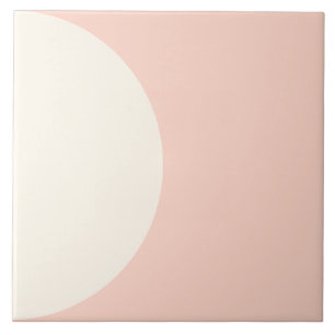 Azulejo Moderna Geométrica Girly Pink Coral Semicírculo Ti