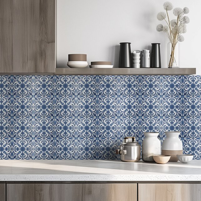 Azulejo Moderna Marina Azul Blanco Mediterráneo (Subido por el creador)