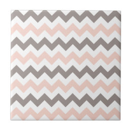 Azulejo Moderna Rubor Rosa Taupe Chevron