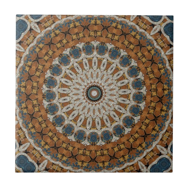 Azulejo Moderna tela cerámica Mandala (Frente)